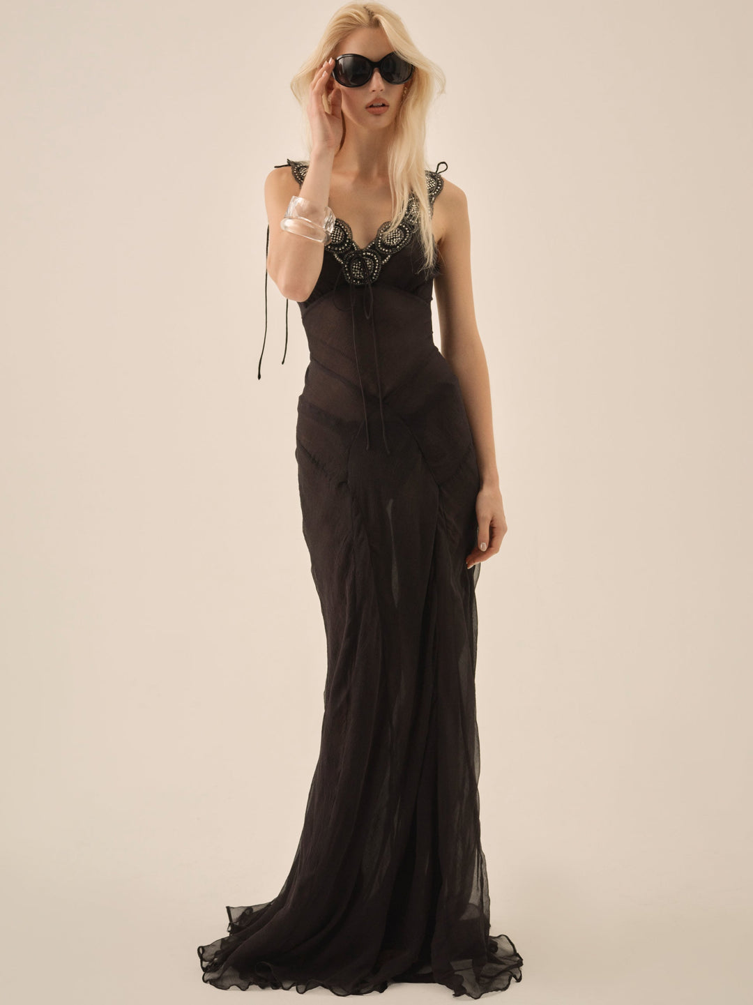 Women Willa Silk Gown - Black