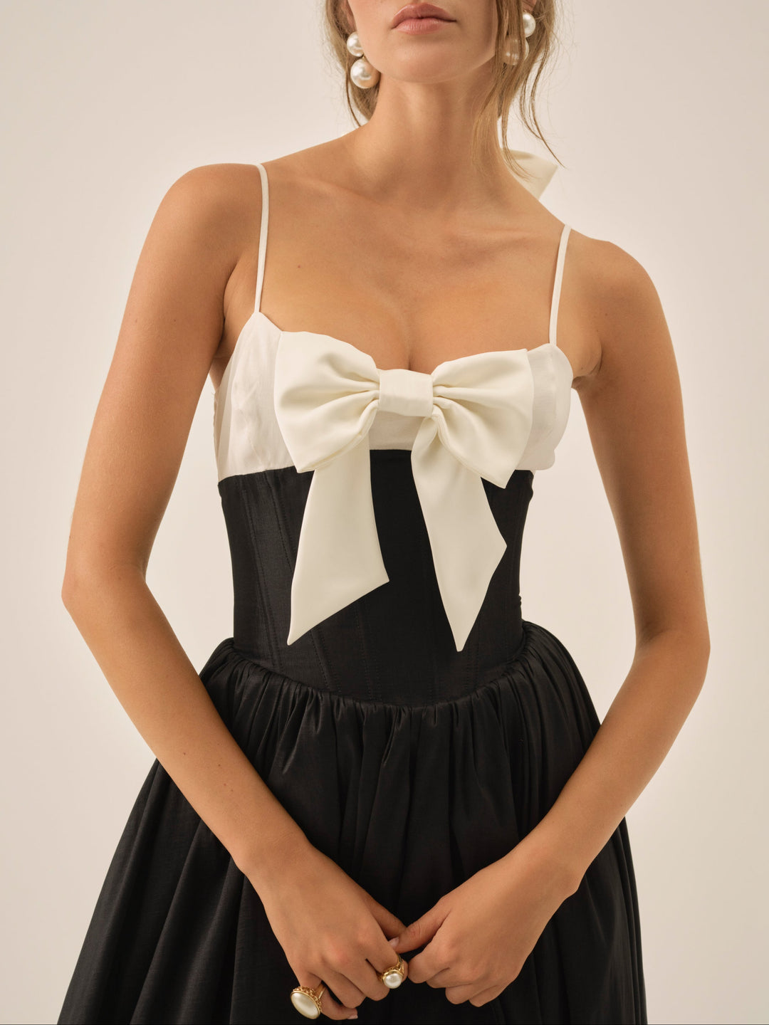 Women Emalie Taffeta Midi Dress - Black
