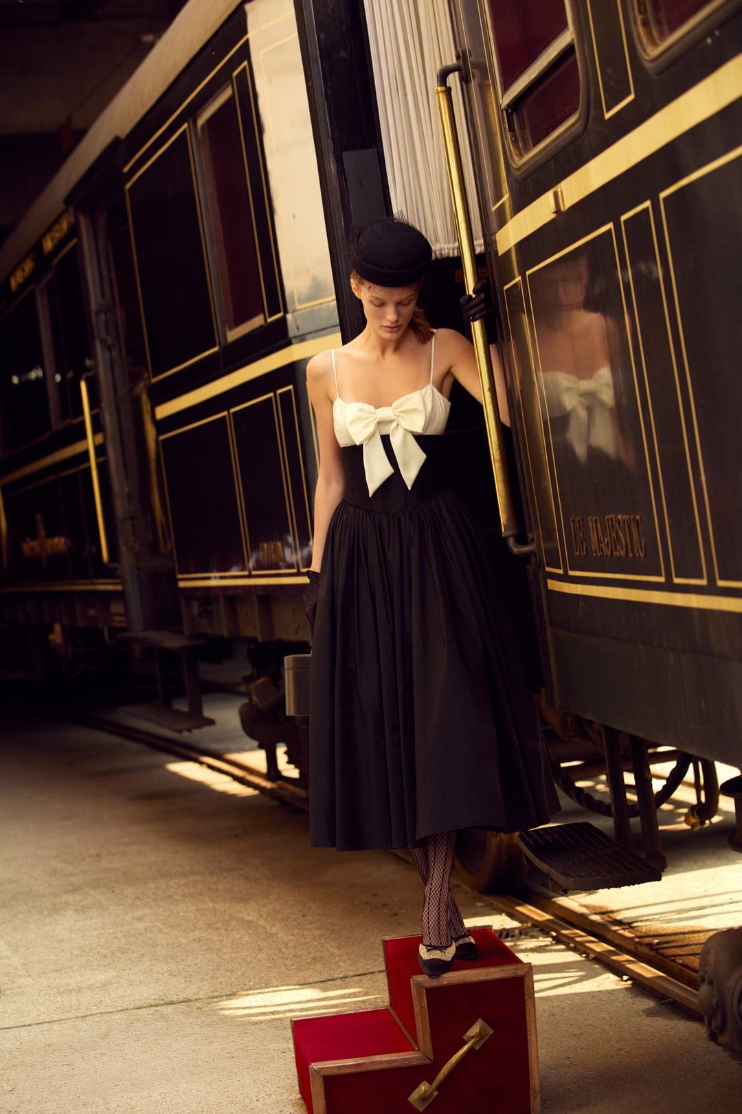 Women Emalie Taffeta Midi Dress - Black