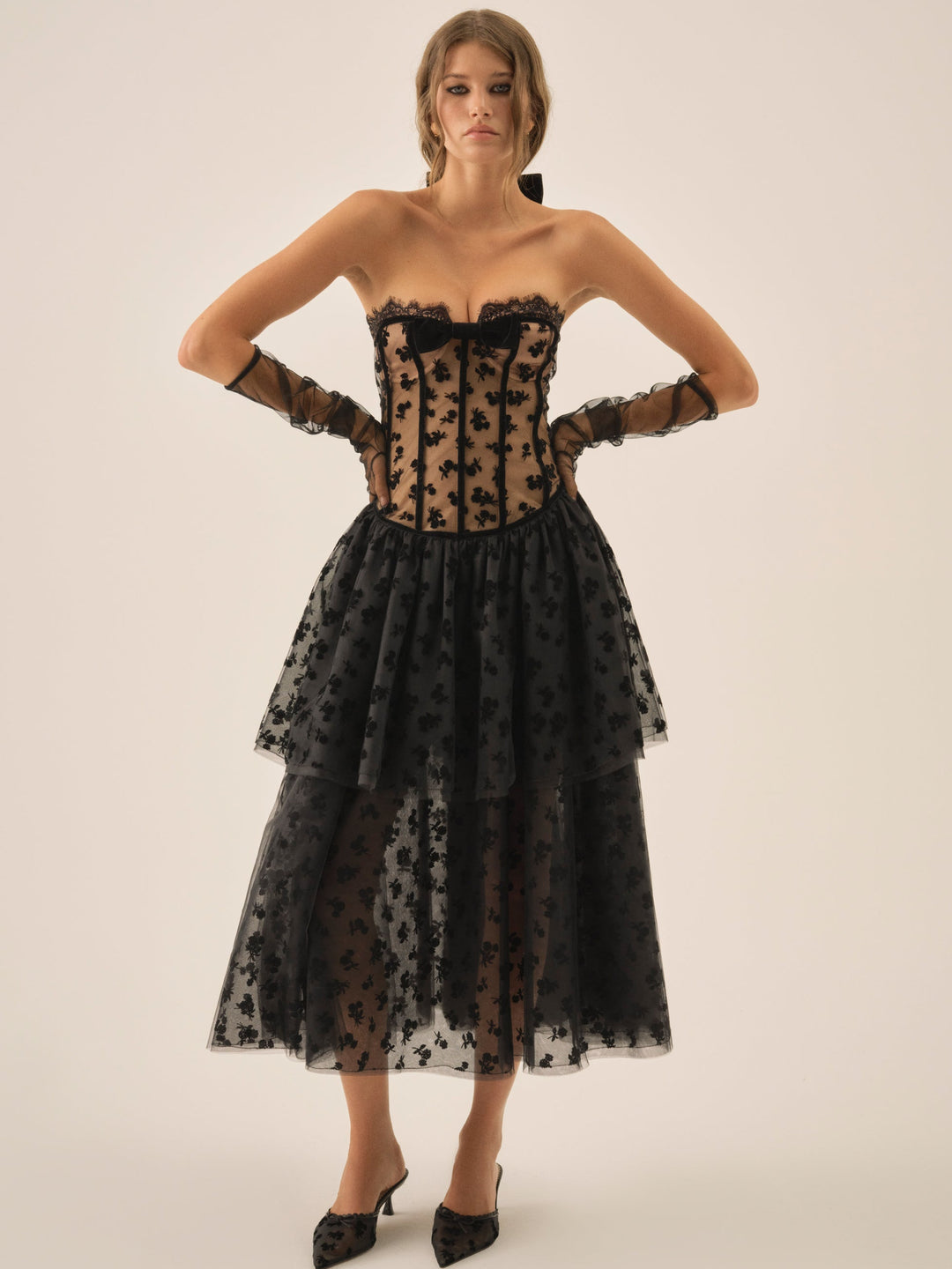 Women Dionne Midi Dress - Black