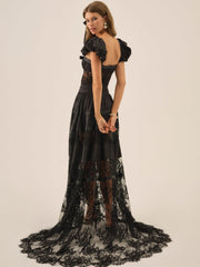 Women Annabelle Lace Gown - Black