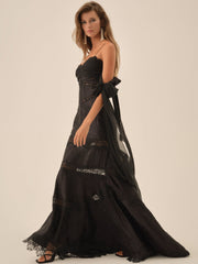 Women Rita Lace Gown - Black
