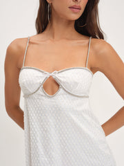 Women Glitter Slip Dress - White