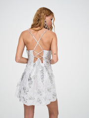 Women Opal Mini Dress - Silver
