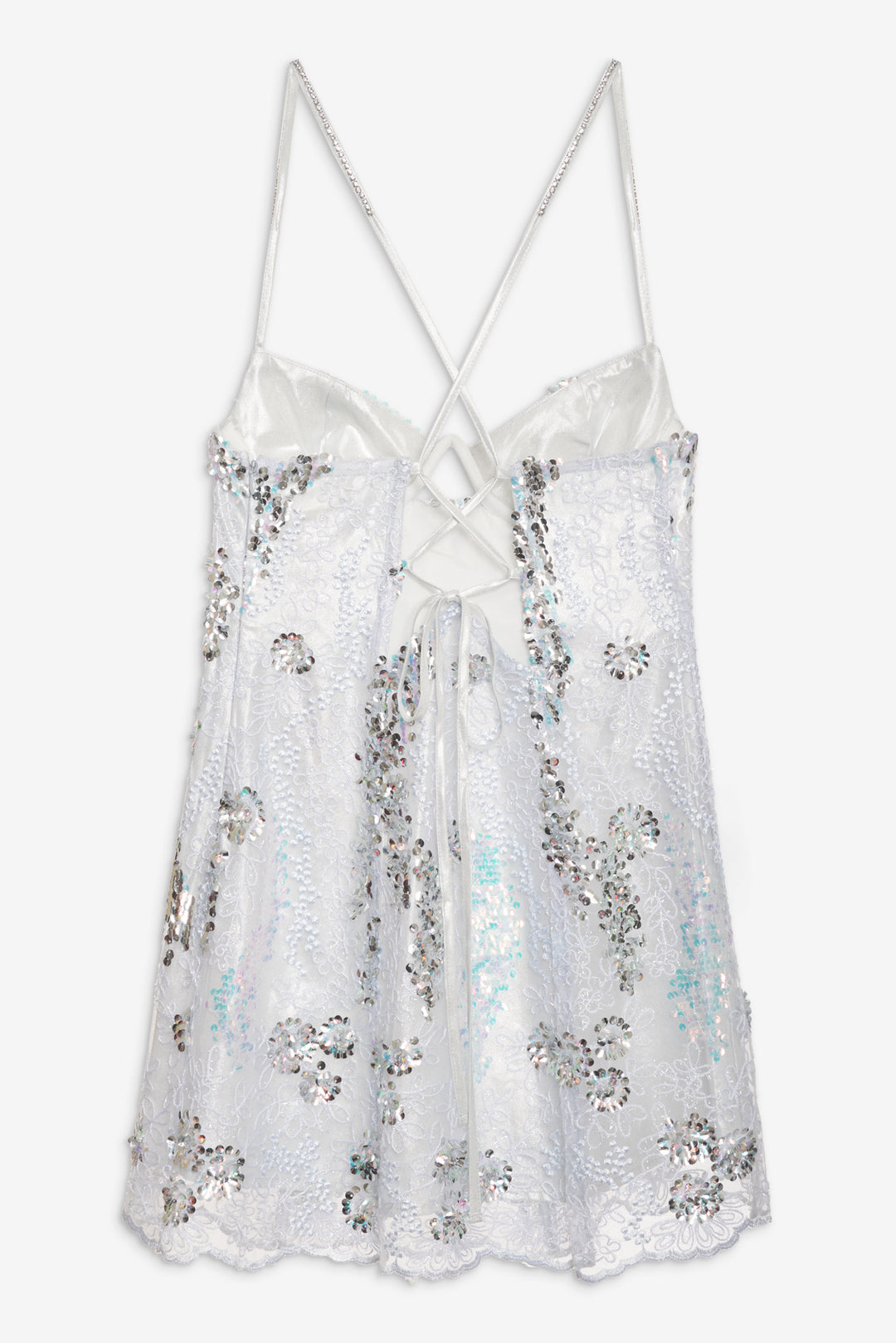 Women Opal Mini Dress - Silver