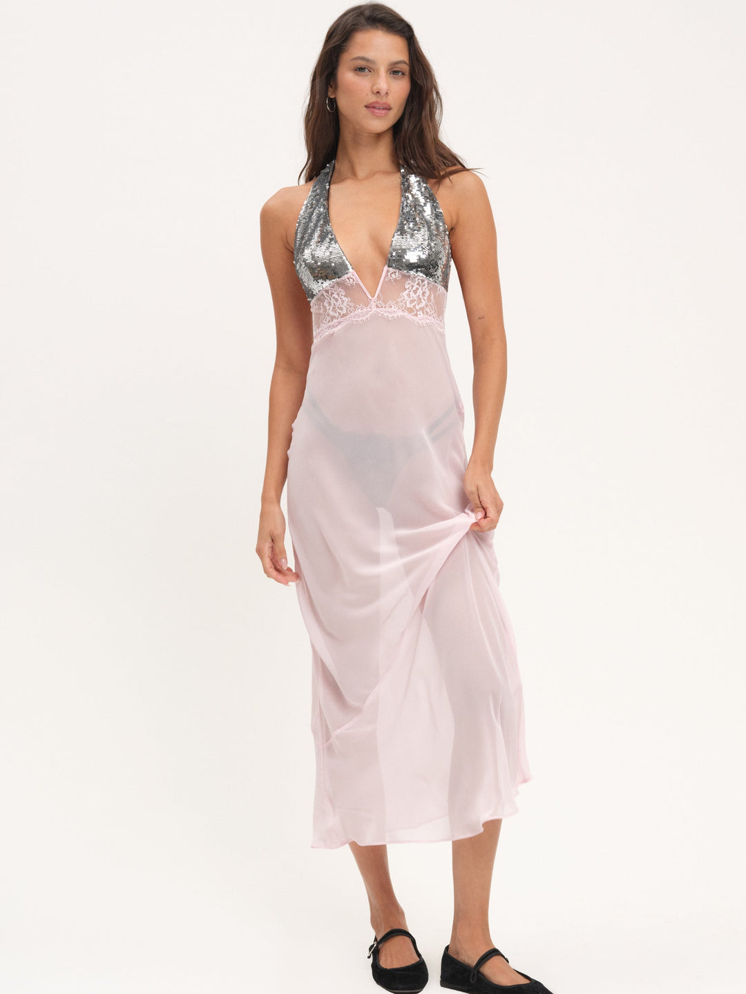 Women Maia Maxi Slip Dress - Pink