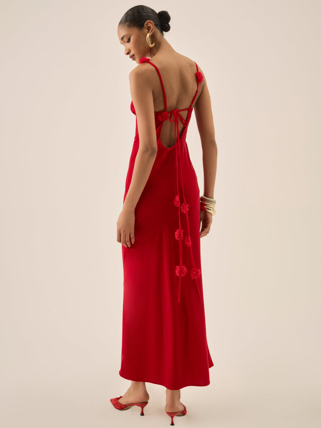 Women Huda Maxi Dress - Red