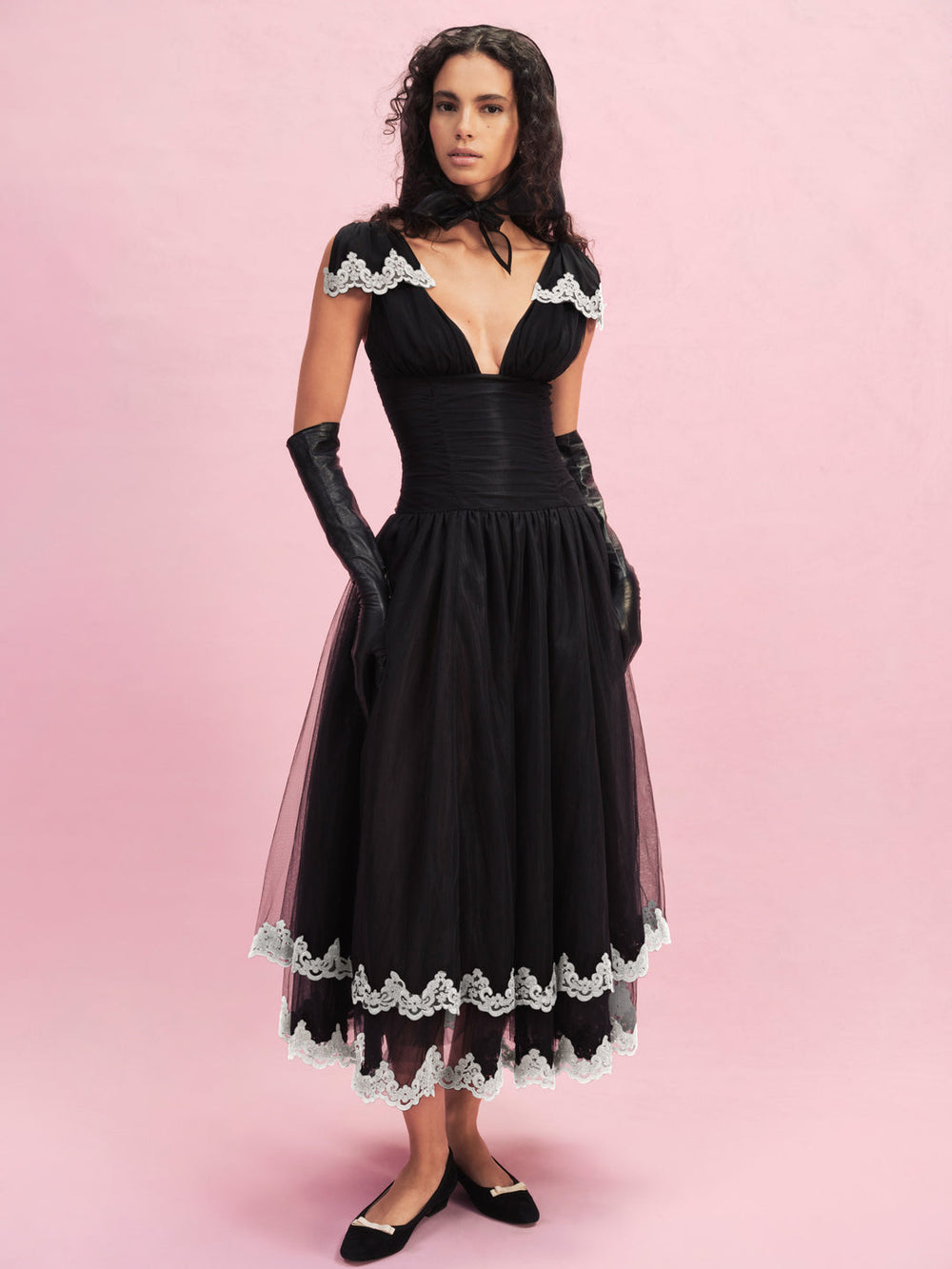 Women Nicole Midi Dress - Black