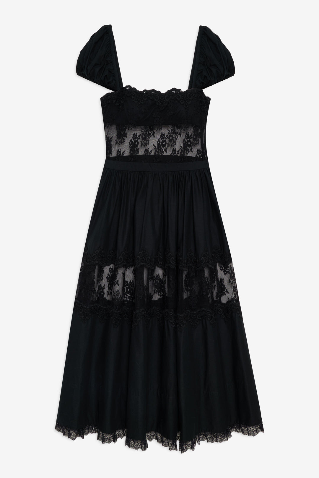 Women Liya Lace Midi Dress - Black