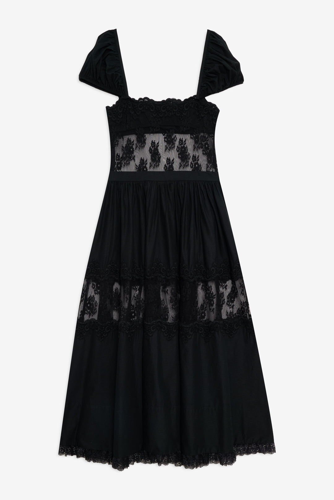 Women Liya Lace Midi Dress - Black