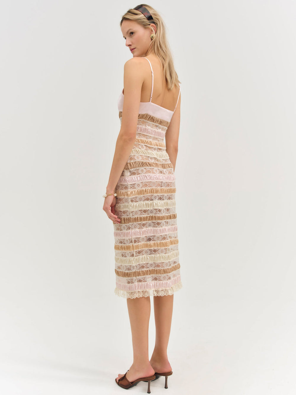 Women Layer Cake Midi Dress - Pink