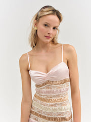 Women Layer Cake Midi Dress - Pink