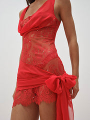 Women Sonja Slip Dress - Red
