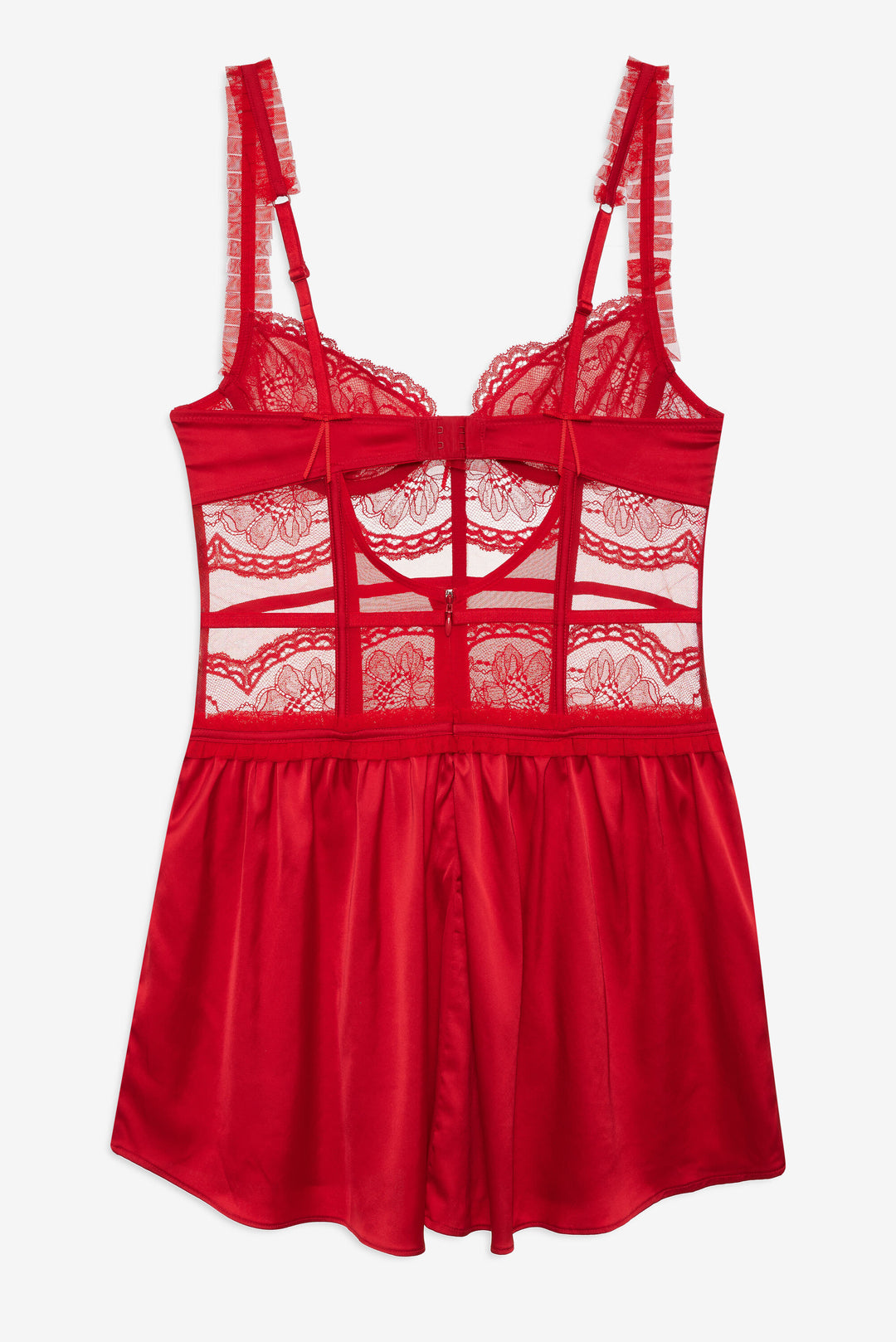 Women Fiona Lace Slip Dress - Red