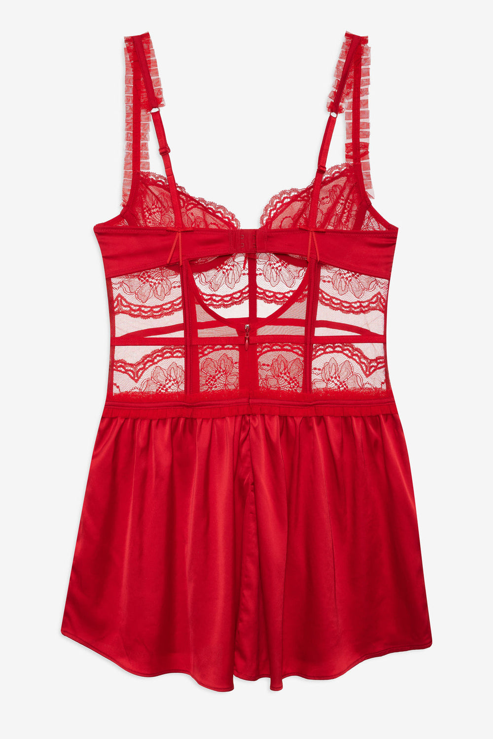 Women Fiona Lace Slip Dress - Red
