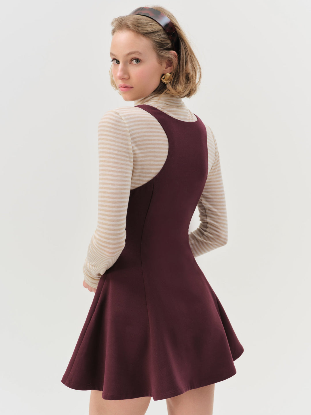 Women Selena Mini Dress - Burgundy