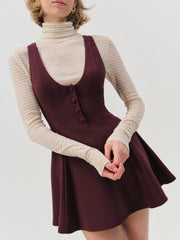 Women Selena Mini Dress - Burgundy