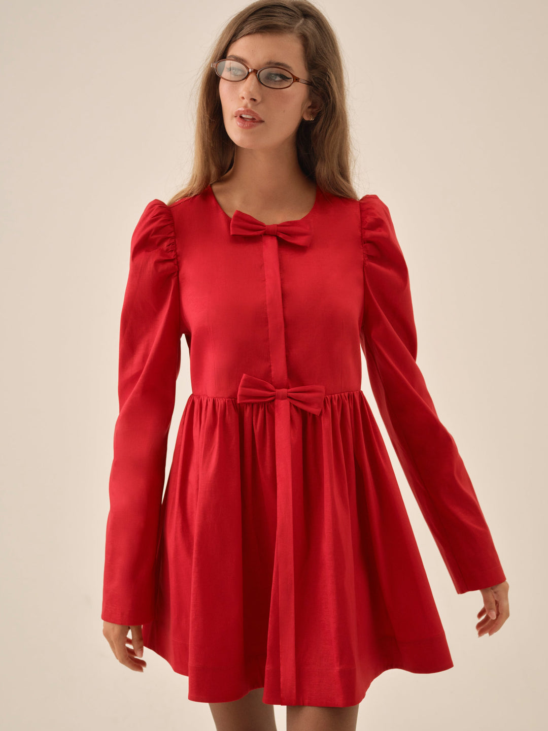 Women Lucia A-Line Mini Dress - Red