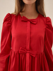 Women Lucia A-Line Mini Dress - Red