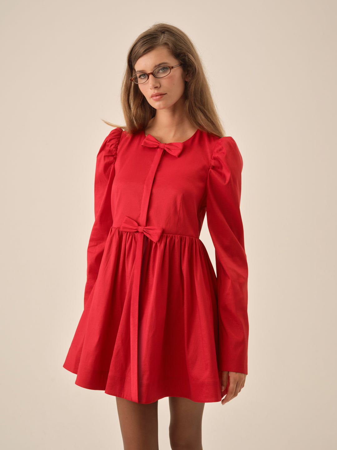 Women Lucia A-Line Mini Dress - Red