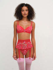 Women Heartbeat Underwire Bra - Red