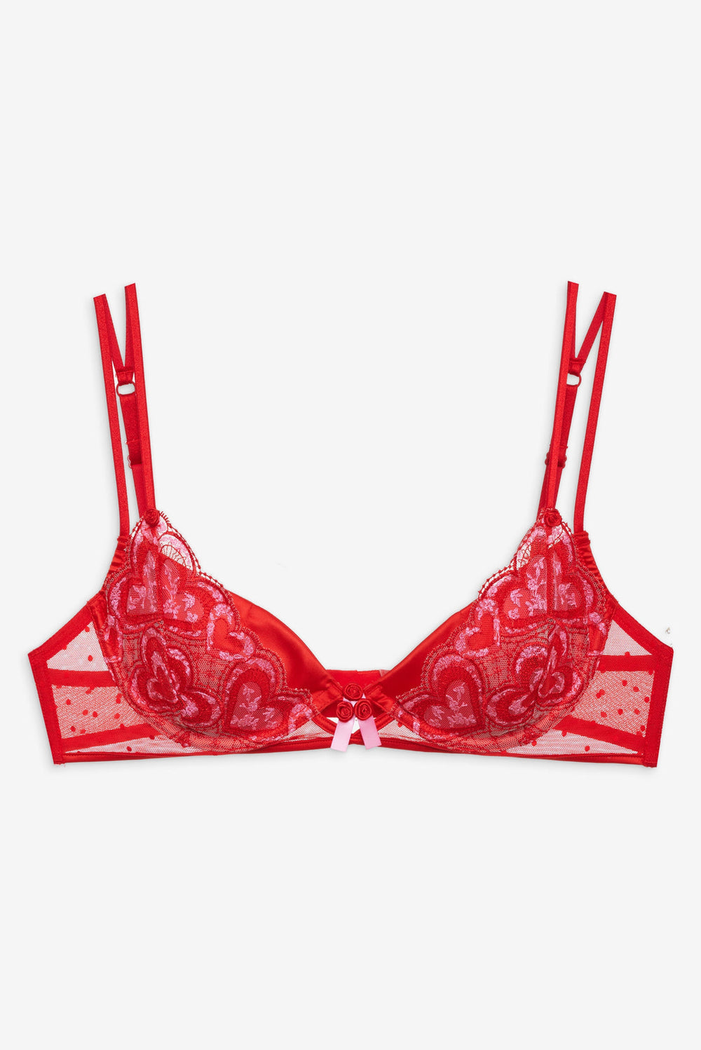 Women Heartbeat Underwire Bra - Red