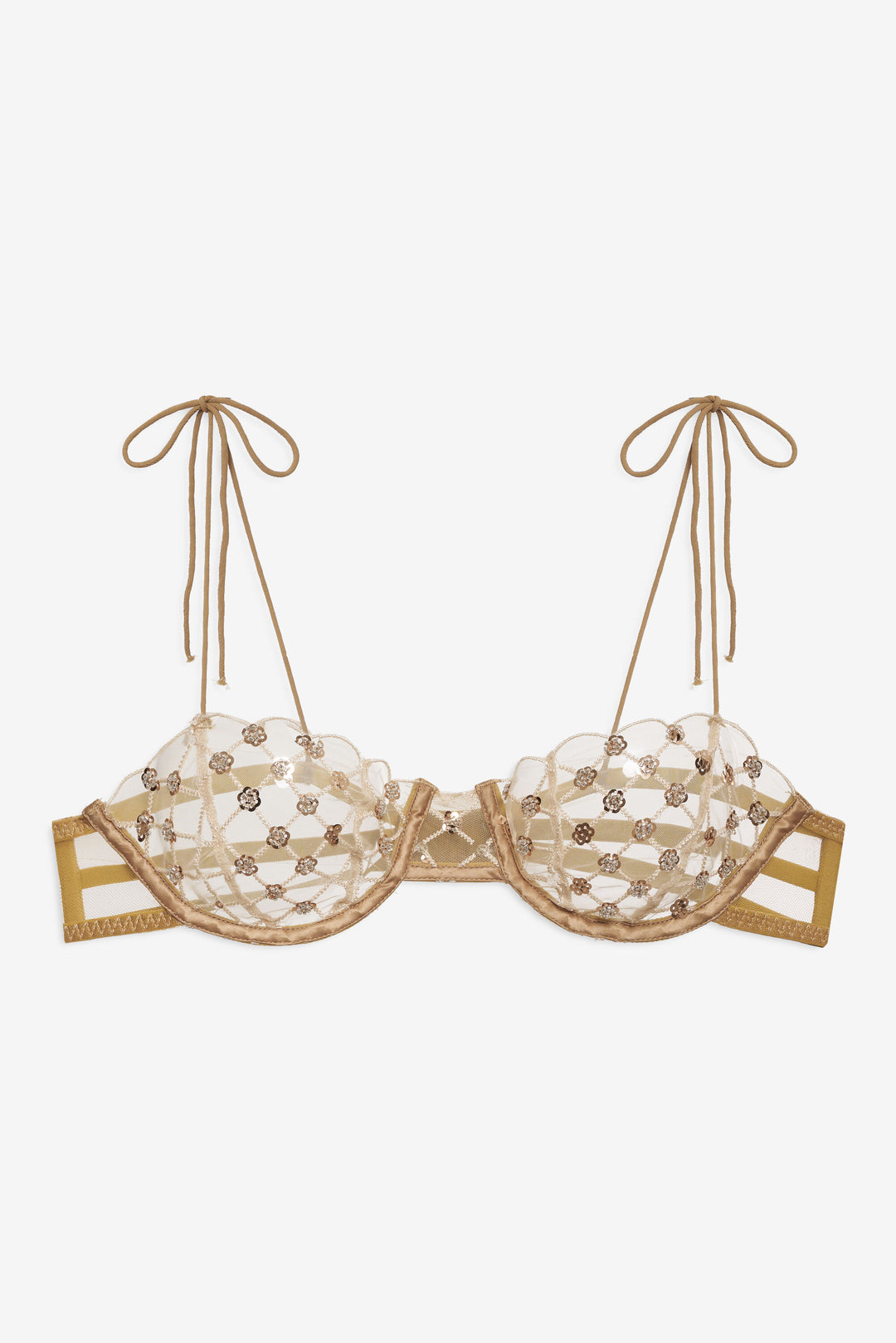 Women Dazzle Me Underwire Bra - Gold