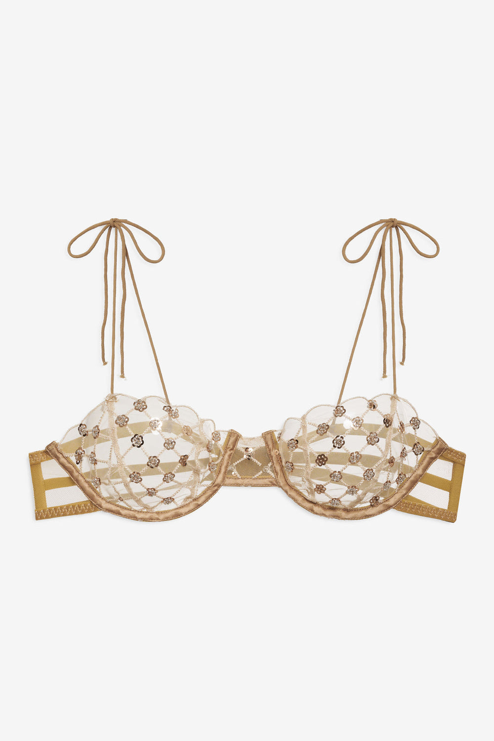 Women Dazzle Me Underwire Bra - Gold