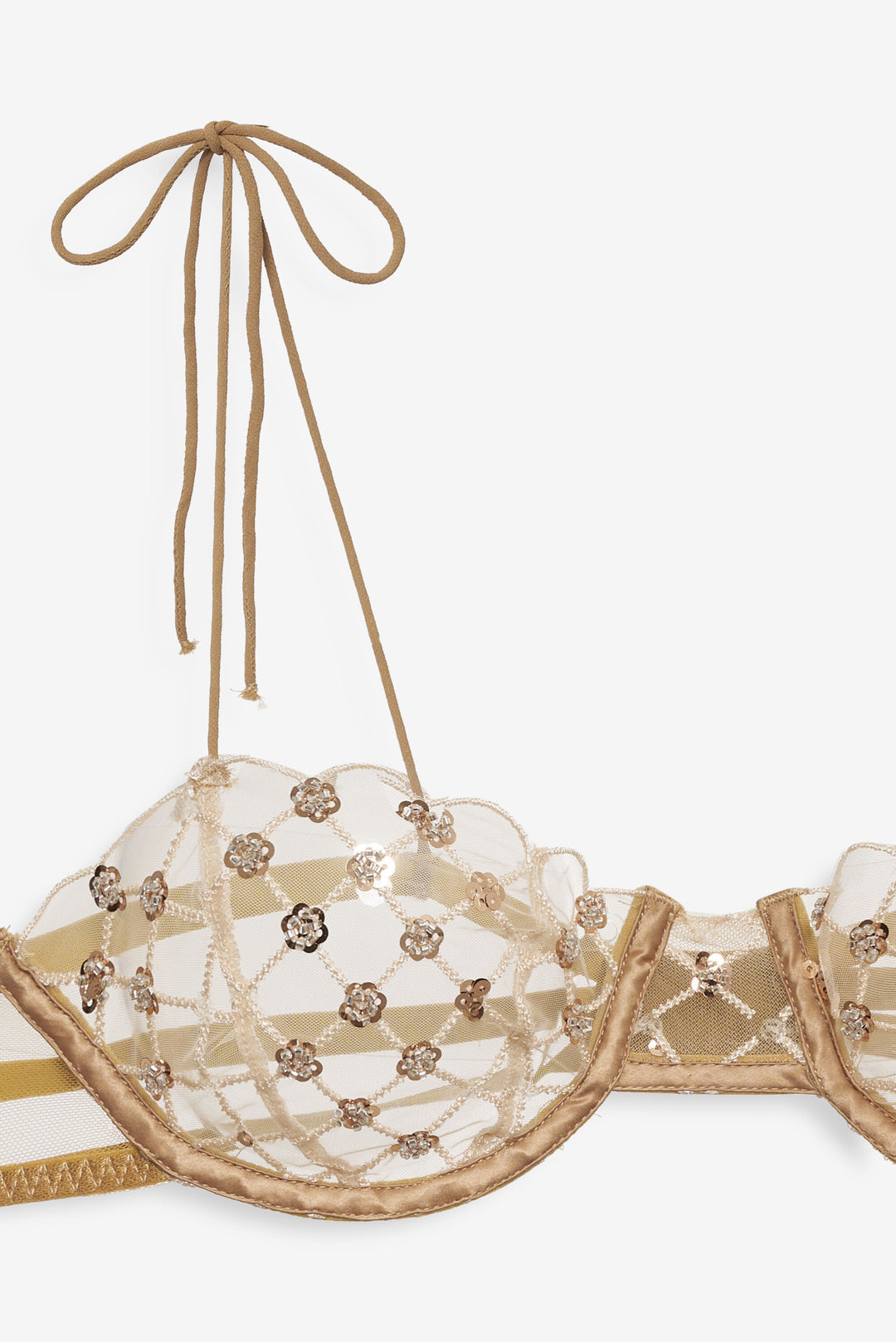 Women Dazzle Me Underwire Bra - Gold