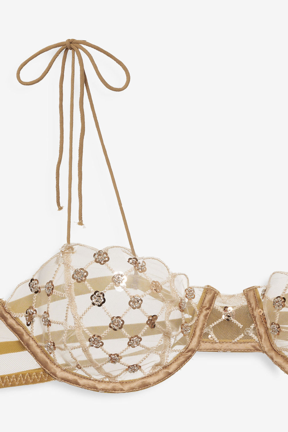 Women Dazzle Me Underwire Bra - Gold