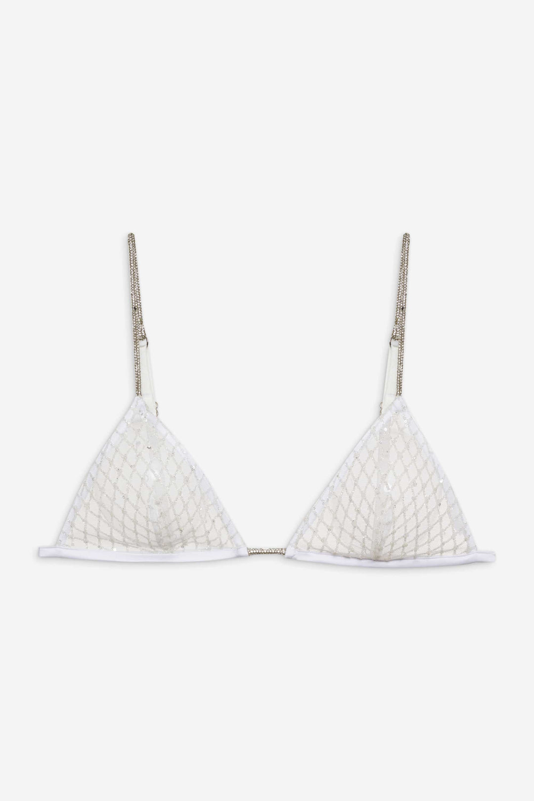 Women Glitter Bralette - White
