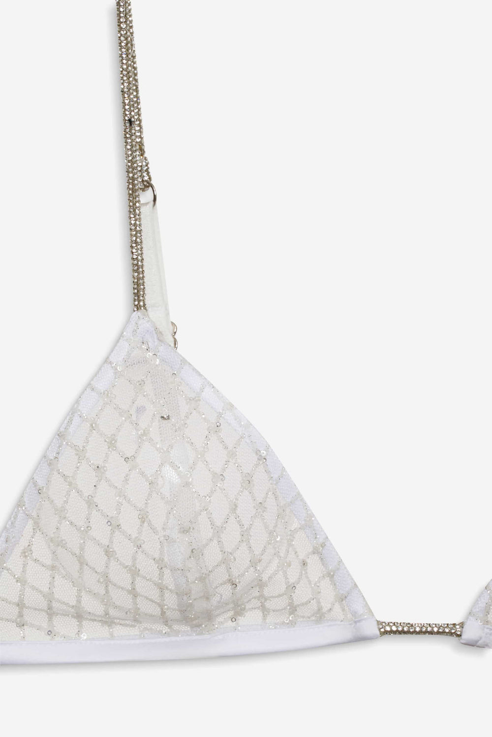 Women Glitter Bralette - White
