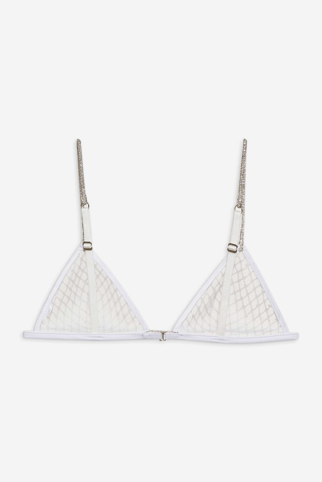 Women Glitter Bralette - White