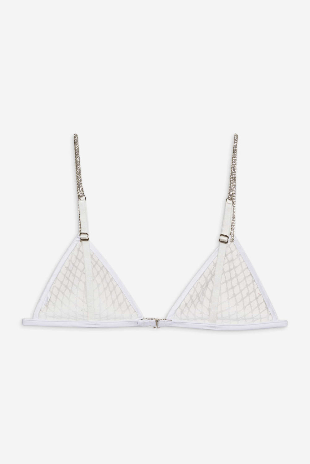 Women Glitter Bralette - White