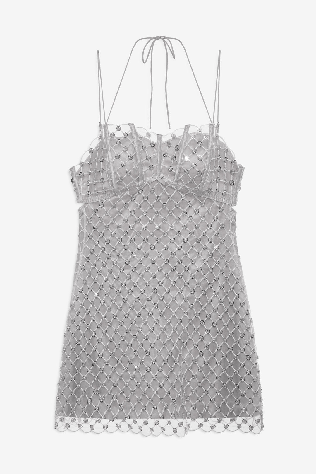 Women Dazzle Me Slip Dress - Silver