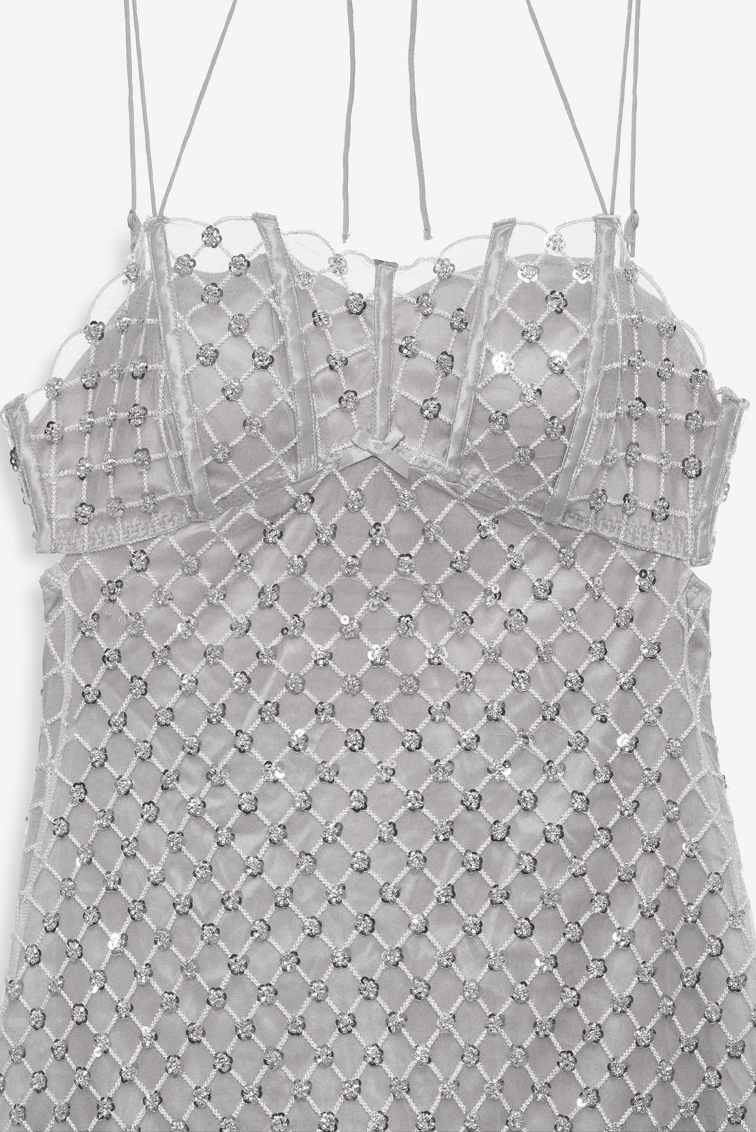 Women Dazzle Me Slip Dress - Silver