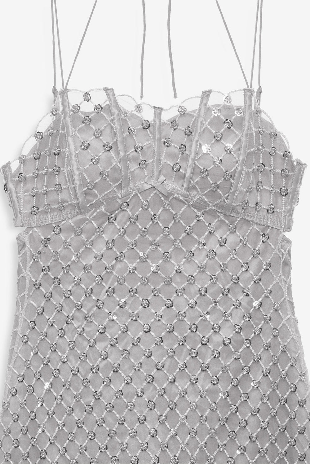 Women Dazzle Me Slip Dress - Silver