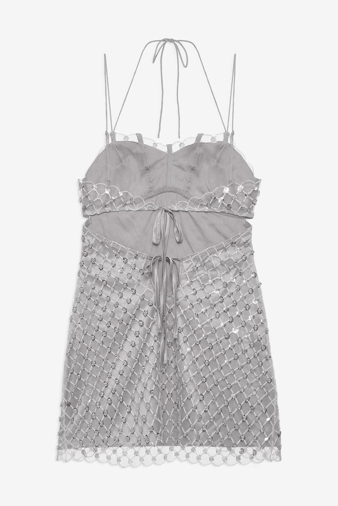 Women Dazzle Me Slip Dress - Silver