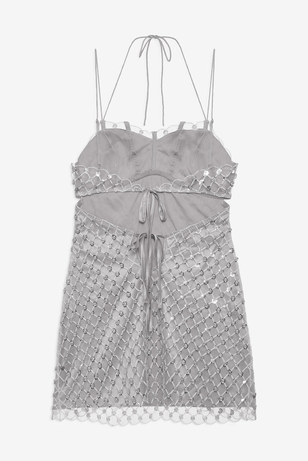 Women Dazzle Me Slip Dress - Silver
