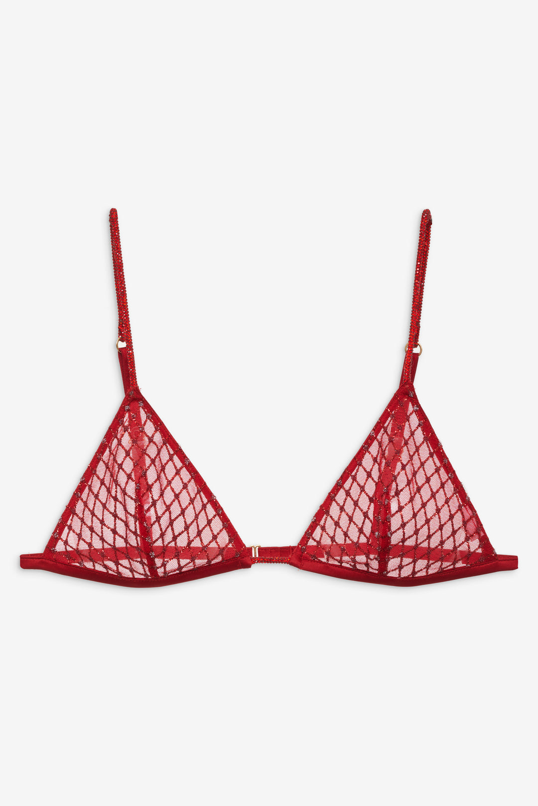 Women Glitter Bralette - Red