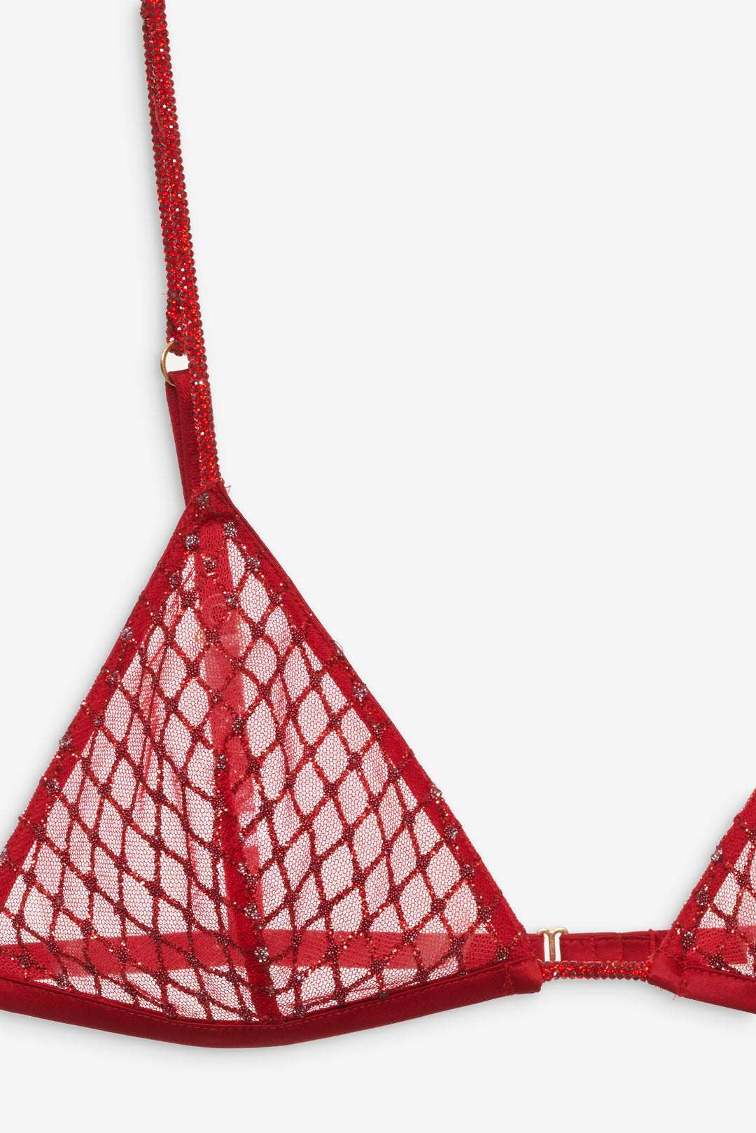 Women Glitter Bralette - Red