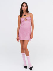 Women Glitter Slip Dress - Pink