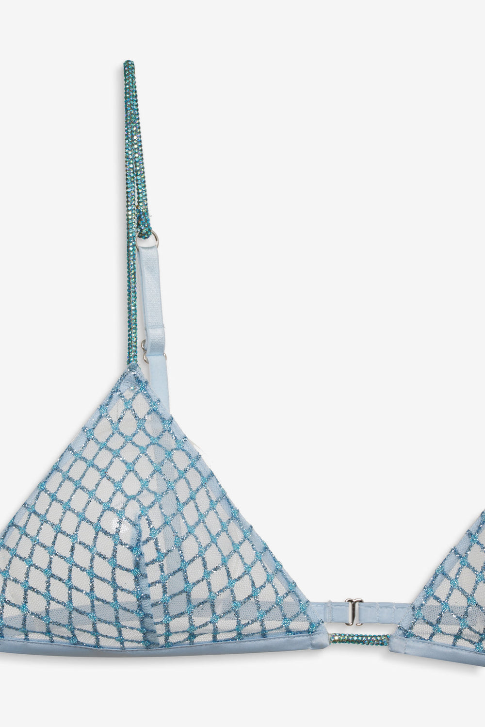 Women Glitter Bralette - Blue