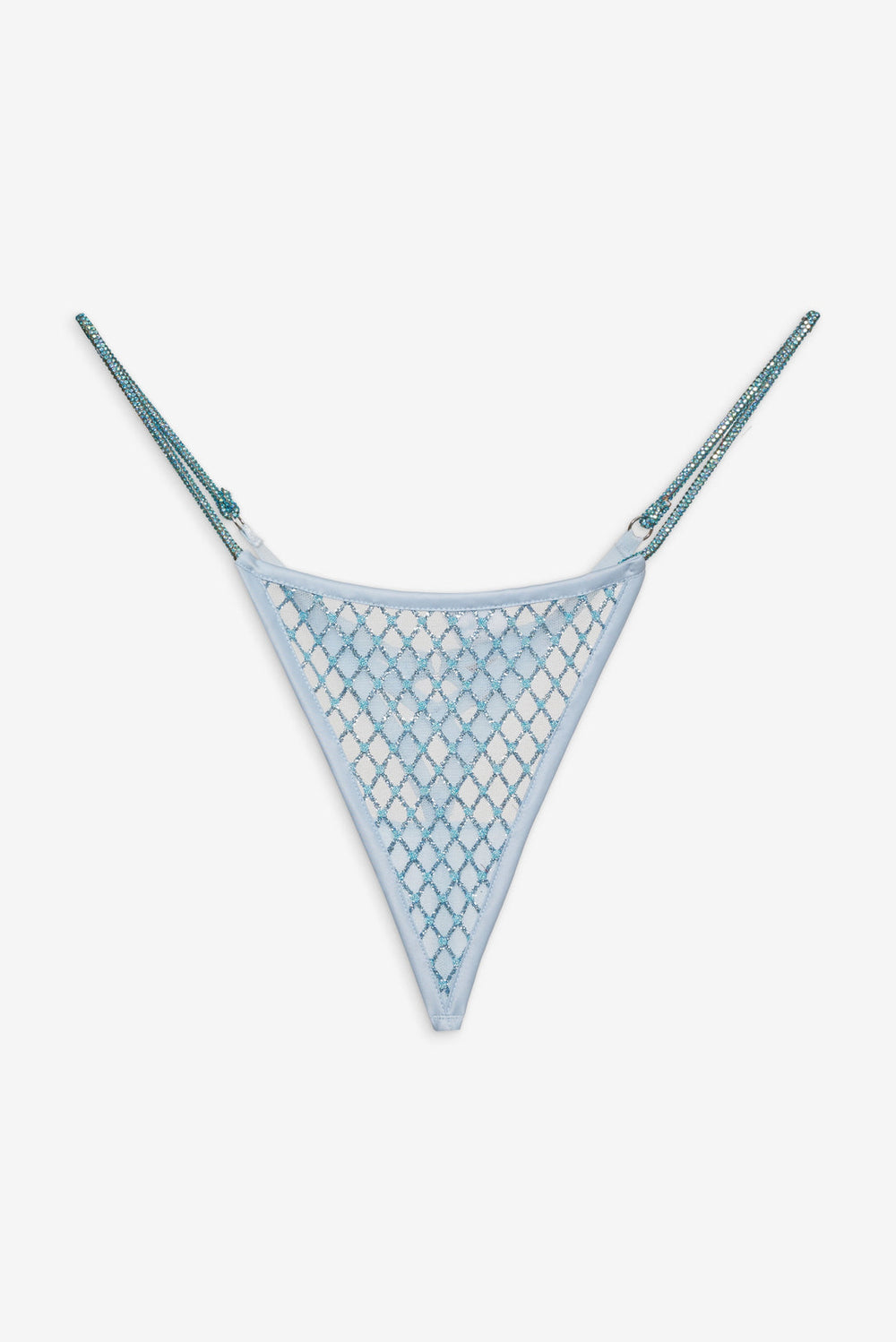 Women Glitter Thong Panty - Blue