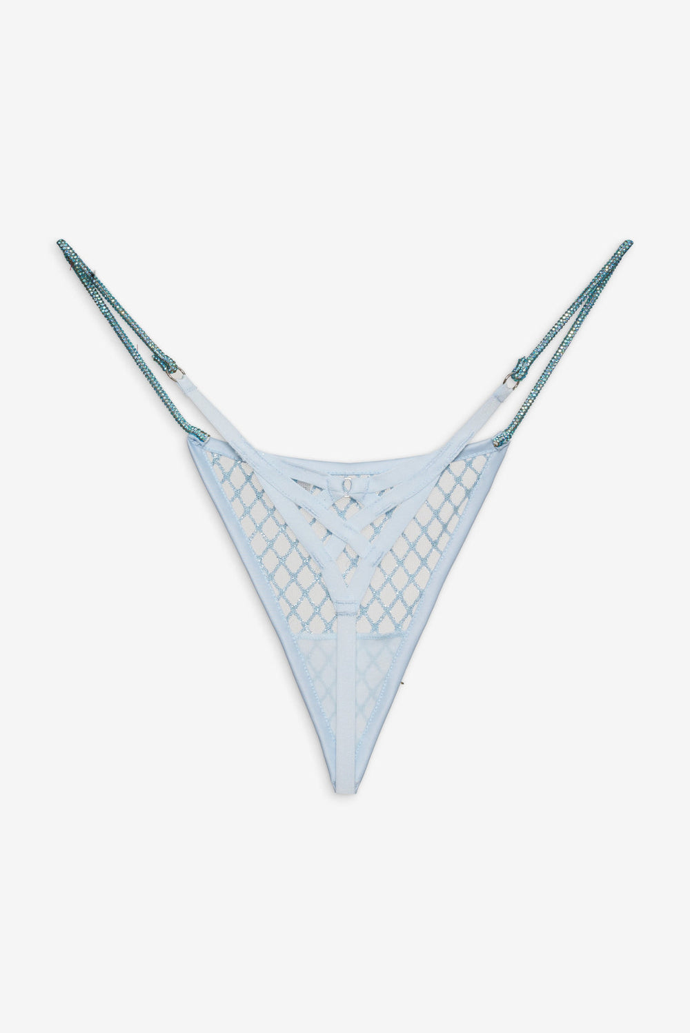 Women Glitter Thong Panty - Blue