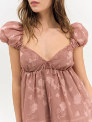 Women Olivia Mini Dress - Mahogany