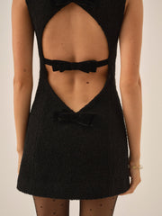 Women Bonnie Boucle Mini Dress - Black