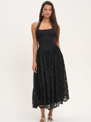 Women Lakeside Midi Dress - Black