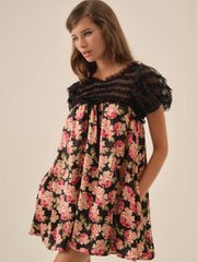 Women Belmond Floral Mini Dress - Black