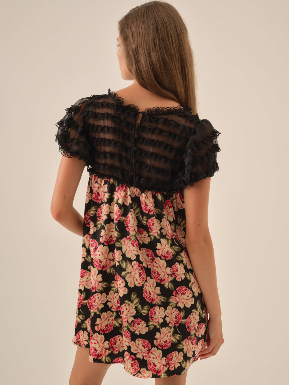 Women Belmond Floral Mini Dress - Black